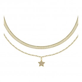 бижутерия,le,petite,story,friendship,yg,2star,405,cm,necklace,golden,(gold)
