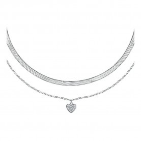 бижутерия,le,petite,story,love,yg,2,heart,405,cm,necklace,clear,(silver)