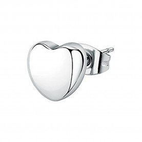 бижутерия,le,petite,story,single,ss,embossed,heart,earrings,silver,(silver)