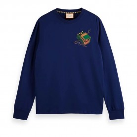 тениска,мъжки,тениски,scotch,&,soda,174557,long,sleeve,t,shirt,blue,(denim,blue)
