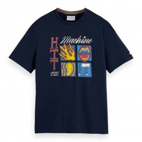 Тениска Scotch & soda 174575 short sleeve T-shirt - Blue (Night) тениска,мъжки,тениски,scotch,&,soda,174575,short,sleeve,t,shirt,blue,(night)