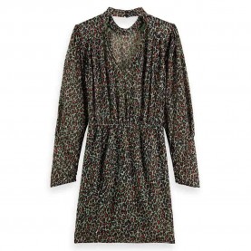 рокля,дамски,поли,и,рокли,scotch,&,soda,173382,long,sleeve,short,dress,green