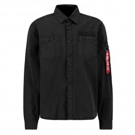 Риза с дълъг ръкав Alpha industries Air Force Emb long sleeve shirt - Black (Black) риза,с,дълъг,ръкав,мъжки,ризи,alpha,industries,air,force,emb,long,sleeve,shirt,black,(black)