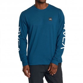 тениска,мъжки,тениски,rvca,2x,long,sleeve,t,shirt,blue