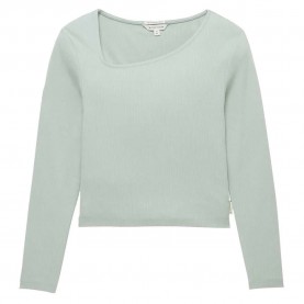 тениска,детски,тениски,tom,tailor,1038984,cropped,rib,long,sleeve,t,shirt,dirty,jade,(white)