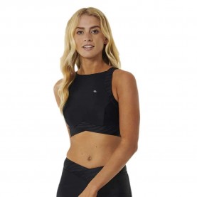 Rip curl Mirage Hi Neck Crop bikini top - Black (Black / Black) дамски,бански,костюми,rip,curl,mirage,hi,neck,crop,bikini,top,black,(black,black)