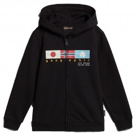 блуза,детски,блузи,napapijri,b,brunt,full,zip,sweatshirt,black