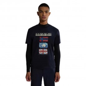 тениска,мъжки,тениски,napapijri,s,gorfou,short,sleeve,t,shirt,blue,marine,(black)
