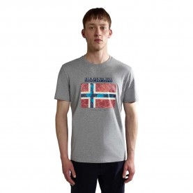 тениска,мъжки,тениски,napapijri,s,guiro,short,sleeve,t,shirt,grey,(med,grey,mel)