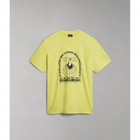 Тениска Napapijri S-Hill 1 short sleeve T-shirt - Yellow (Yellow Limeade) тениска,мъжки,тениски,napapijri,s,hill,1,short,sleeve,t,shirt,yellow,(yellow,limeade)