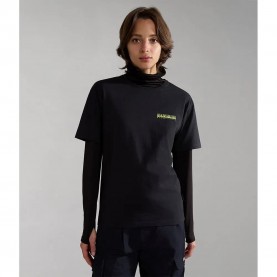 Тениска Napapijri S-Montalva short sleeve T-shirt - Black (Black Ff0) тениска,дамски,тениски,napapijri,s,montalva,short,sleeve,t,shirt,black,(black,ff0)