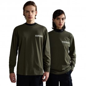 тениска,мъжки,тениски,napapijri,s,telemark,1,long,sleeve,t,shirt,green