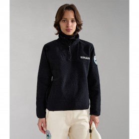 блуза,дамски,блузи,napapijri,t,cuverville,half,zip,sweatshirt,black