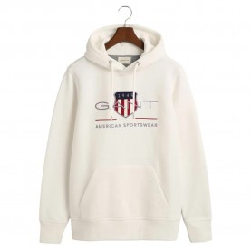 суичър,мъжки,пуловери,gant,archive,shield,regular,fit,hoodie,eggshell,(white)