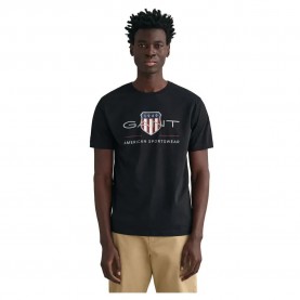 тениска,мъжки,тениски,gant,archive,shield,regular,fit,short,sleeve,t,shirt,black,(brown)