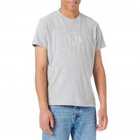 тениска,мъжки,тениски,gant,d1,tonal,archive,shield,short,sleeve,t,shirt,grey,(grey,melange)