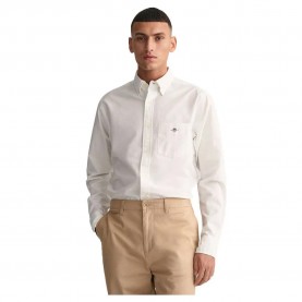 риза,с,дълъг,ръкав,мъжки,ризи,gant,oxford,regular,fit,long,sleeve,shirt,white