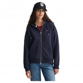 блуза,дамски,блузи,gant,rel,shield,full,zip,sweatshirt,blue
