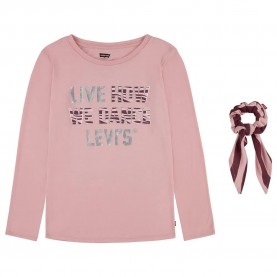 тениска,детски,тениски,levi´s,®,zebra,scrunchi,long,sleeve,t,shirt,pink,(pink,icing)