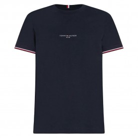 тениска,мъжки,тениски,tommy,hilfiger,logo,tipped,short,sleeve,t,shirt,desert,sky,(blue)