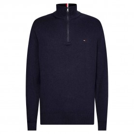 блуза,мъжки,пуловери,tommy,hilfiger,pima,org,ctn,mock,half,zip,sweater,desert,sky,(blue)