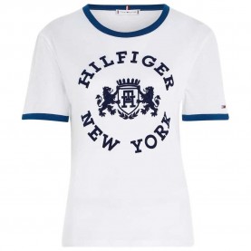тениска,дамски,тениски,tommy,hilfiger,varsity,flock,regular,fit,short,sleeve,t,shirt,th,optic,white,(white)