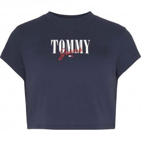 тениска,дамски,тениски,tommy,jeans,crp,essential,logo,1+,short,sleeve,t,shirt,black