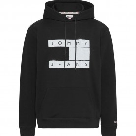 суичър,мъжки,пуловери,tommy,jeans,reg,flag,spray,hoodie,black,(black)