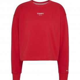 блуза,дамски,блузи,tommy,jeans,rlx,crp,ess,logo,sweatshirt,deep,crimson,(red)