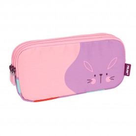 канцеларски,принадлежности,milan,3,zip,fun,animals,special,series,pencil,case,violet,(pink)