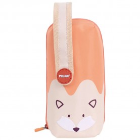 канцеларски,принадлежности,milan,kit,4,filled,s,fun,animals,special,series,pencil,case,orange,(orange)