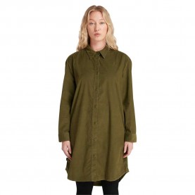 рокля,дамски,поли,и,рокли,timberland,needle,corduroy,long,sleeve,dress,green