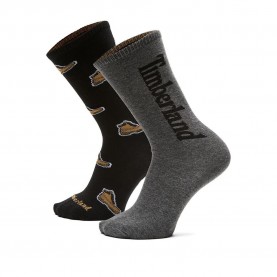 чорапи,мъжки,чорапи,timberland,all,over,print,boot,crew,socks,2,pairs,multicolor,(black)