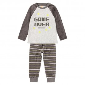 пижама,детски,пижами,boboli,long,sleeve,pyjama,white,grey,(steel)