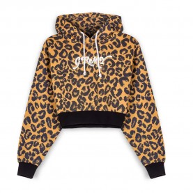 Суичър Grimey Westbound Crop hoodie - Yellow (Leopard) суичър,дамски,блузи,grimey,westbound,crop,hoodie,yellow,(leopard)