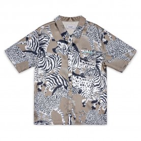 риза,с,къс,ръкав,мъжки,ризи,grimey,animal,satin,button,up,short,sleeve,shirt,multicolor