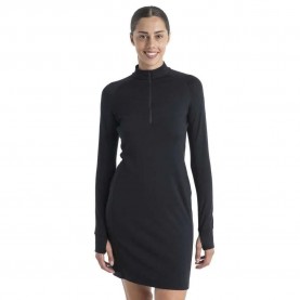 рокля,дамски,поли,и,рокли,icebreaker,260,granary,merino,long,sleeve,short,dress,black,(black)