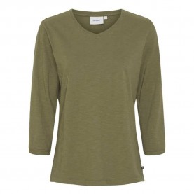 тениска,дамски,тениски,sea,ranch,kaya,3,4,sleeve,v,neck,t,shirt,army,green,(green)