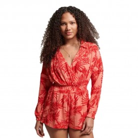 дамски,гащеризони,superdry,vintage,beach,romper,red,(hawaiian,coral)