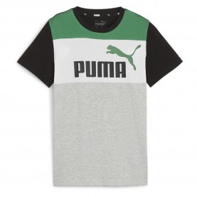 тениска,детски,тениски,puma,ess,block,short,sleeve,t,shirt,grey,(archive,green)