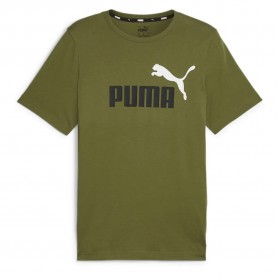 тениска,мъжки,тениски,puma,ess+,2,col,logo,short,sleeve,t,shirt,olive,green,(green)