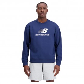 Блуза New balance Essentials Stacked Logo French Terry sweatshirt - Blue (Nb Navy) блуза,мъжки,пуловери,new,balance,essentials,stacked,logo,french,terry,sweatshirt,blue,(nb,navy)
