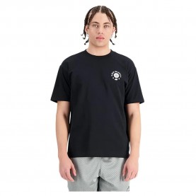 Тениска New balance Hoops Essentials short sleeve T-shirt - Black (Black) тениска,мъжки,тениски,new,balance,hoops,essentials,short,sleeve,t,shirt,black,(black)