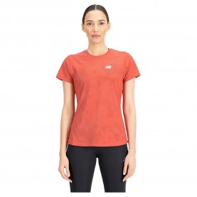 Тениска New balance Q Speed Jacquard short sleeve T-shirt - Orange (Astro Dust) тениска,дамски,тениски,new,balance,q,speed,jacquard,short,sleeve,t,shirt,orange,(astro,dust)