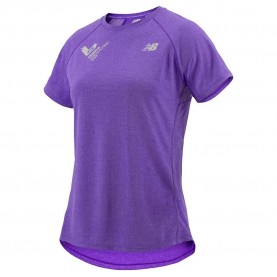 Тениска New balance Valencia Marathon Impact Run short sleeve T-shirt - Purple (Electric Indigo Heather) тениска,дамски,тениски,new,balance,valencia,marathon,impact,run,short,sleeve,t,shirt,purple,(electric,indigo,heather)