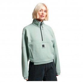 блуза,дамски,блузи,superdry,code,tech,half,zip,sweatshirt,light,jade,green,(green)