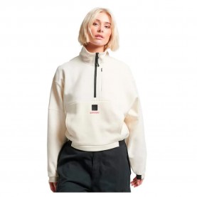 блуза,дамски,блузи,superdry,code,tech,half,zip,sweatshirt,beige