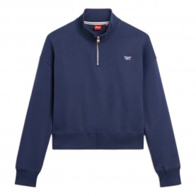 блуза,дамски,блузи,superdry,essential,half,zip,sweatshirt,blue