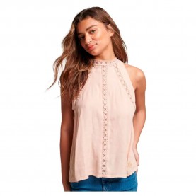 тениска,дамски,тениски,superdry,lace,sleeveless,high,neck,t,shirt,pink,(pale,blush,pink)