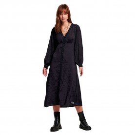 рокля,дамски,поли,и,рокли,superdry,lace,trim,long,sleeve,midi,dress